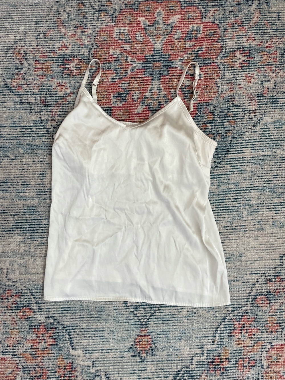New York & Company Cream Cami with Adjustable Straps